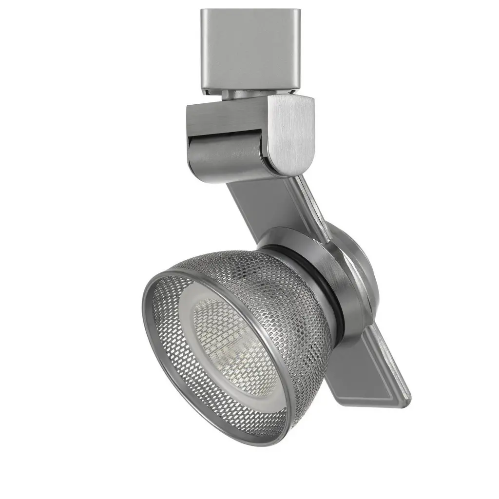 12W Integrated LED Metallic Track Fixture Mesh Head Shiny Metal royal hampton