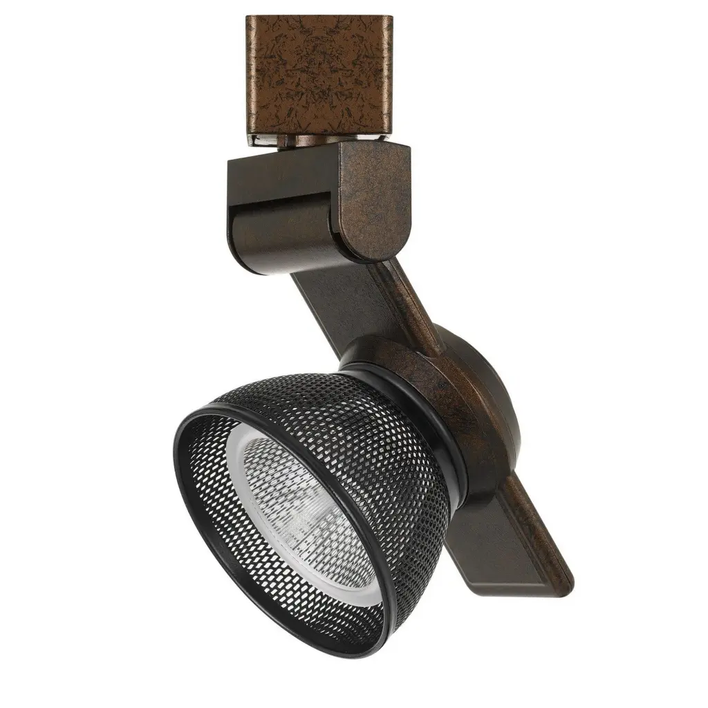 12W Integrated LED Metallic Track Fixture Mesh Head Metal Alloy Black royal hampton