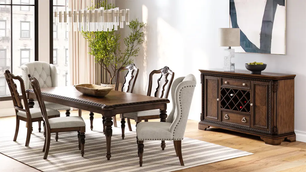 Mahogany Traditional Server Solid Timber MDF Sideboard ihomefurnishings