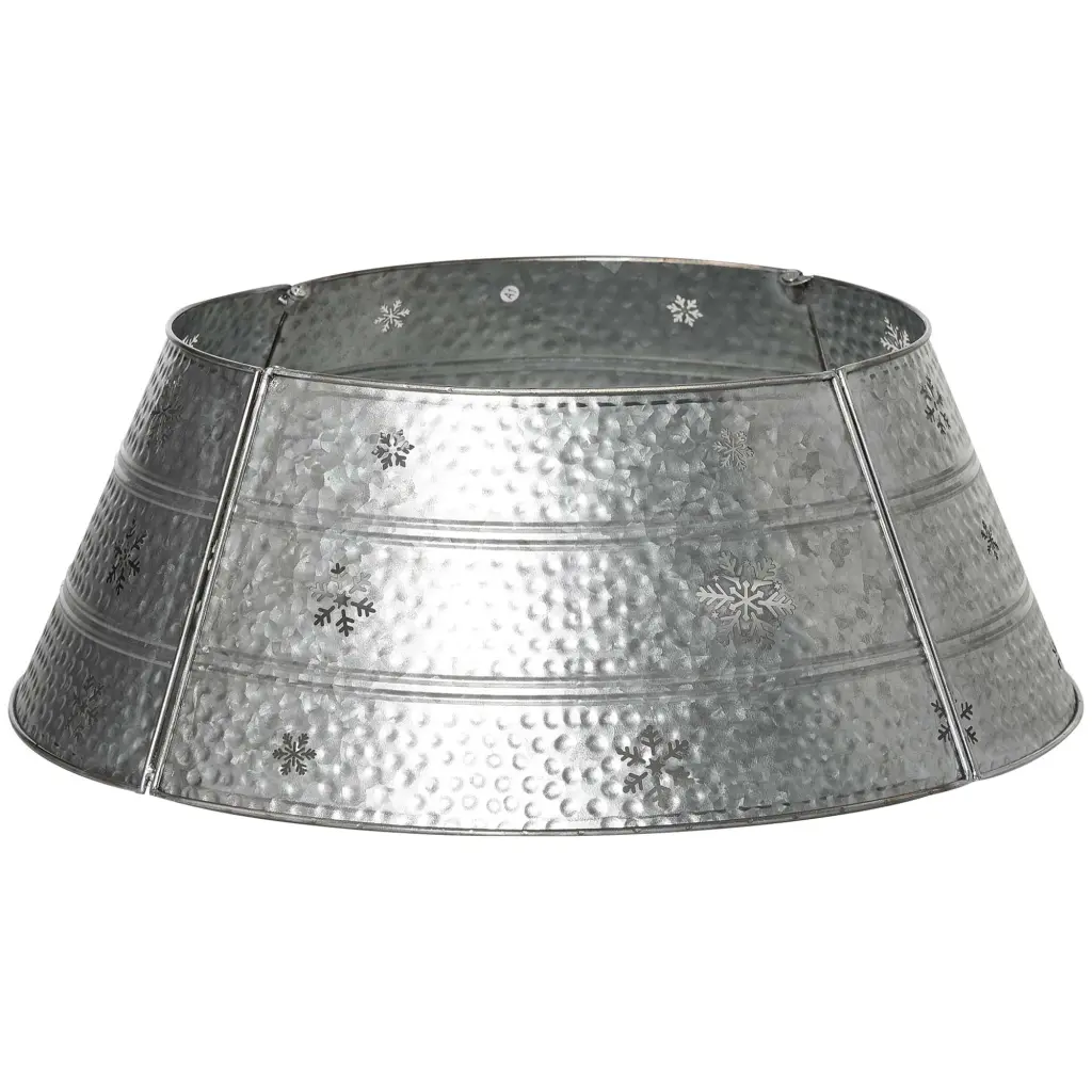 Homcom Christmas Tree Collar Alloy Metal Tree Ring Skirt Home Xmas Decoration aosom business