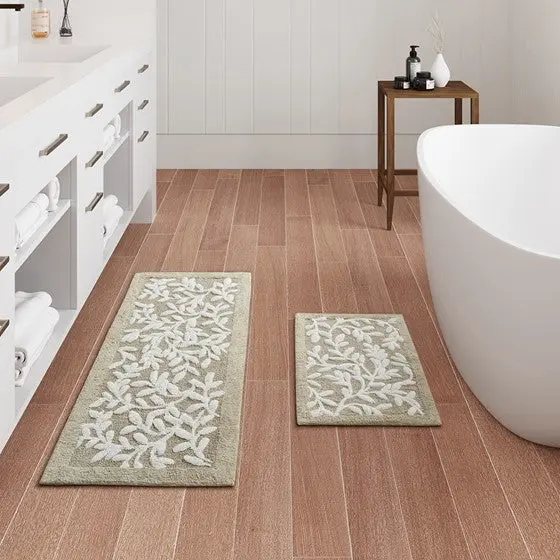Cotton Tufted Bath Rug Multicolor Soft and Absorbent Bathroom jla