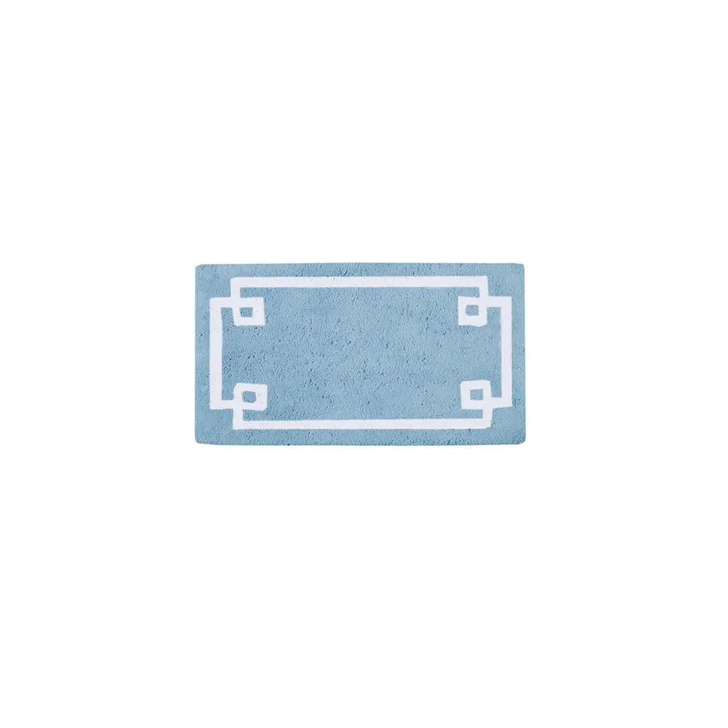 Cotton Tufted Bath Rug 24x40 Inches Blue Color jla