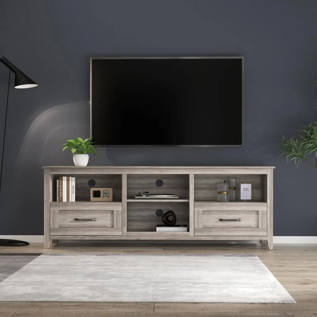 70.08 Inch Length Tv Stand Living Room And Bedroom 2 Drawers samchy