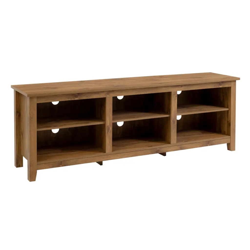 Modern Transitional 3 Shelf Open Storage 70 Inch TV Stand 80 Inch TVs walker edison
