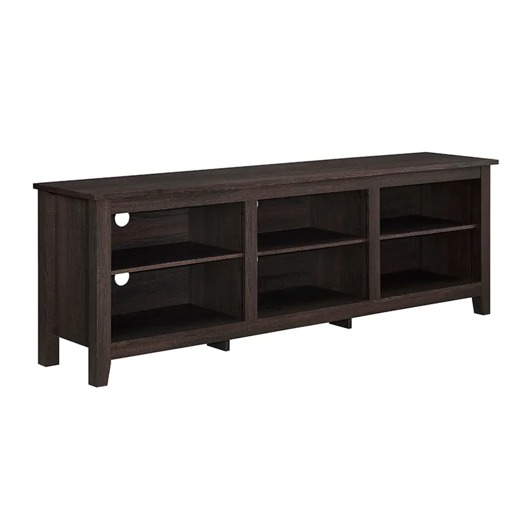 Modern Transitional 3 Shelf Open Storage 70 Inch TV Stand 80 Inch TVs walker edison