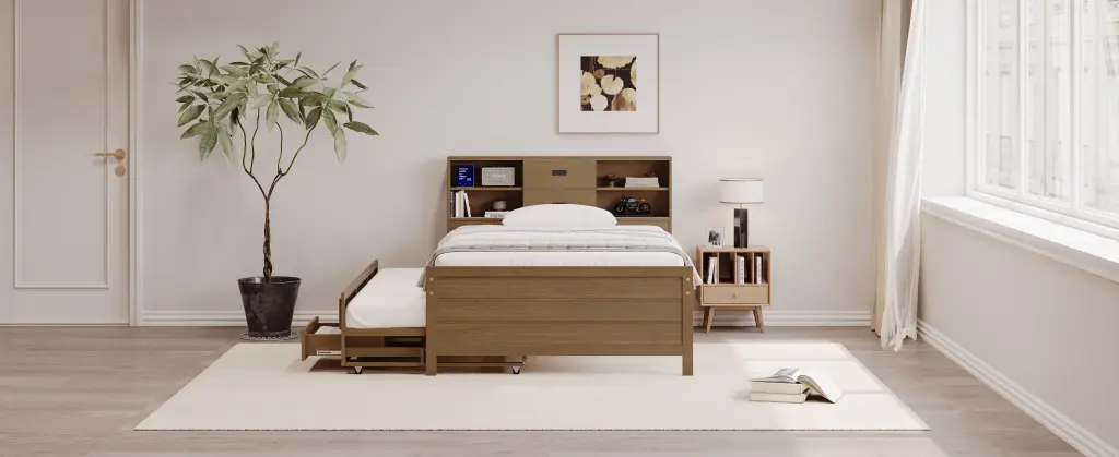 Twin Dimensions Captain Bed Storage Bookcase Headboard Space Saving Design bed best