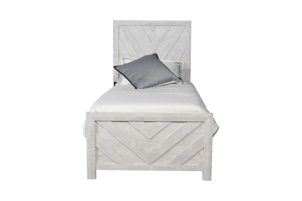 Denver Modern Style Twin Bed Made Wood Gray Box Spring Required galaxy home furnishings