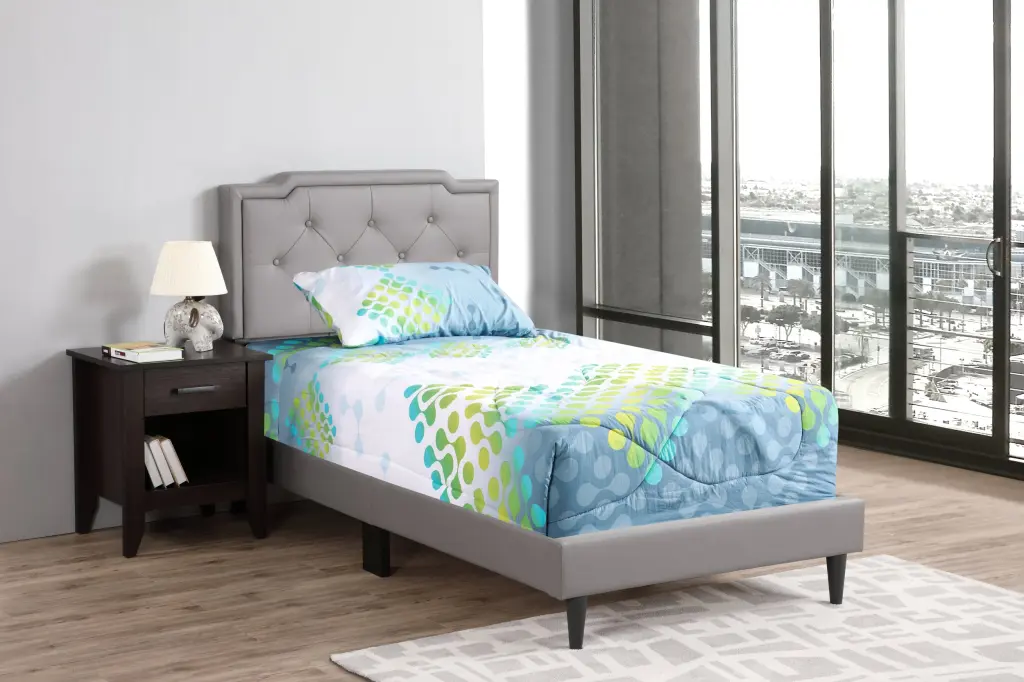 Deb G1112 Twin Bed All One Box Light Grey Twin Foam Mattress glory furniture