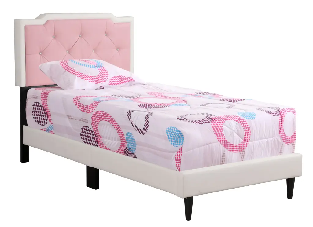 Deb G1122 Twin Bed Box Spring White and Pink All--One Box glory furniture