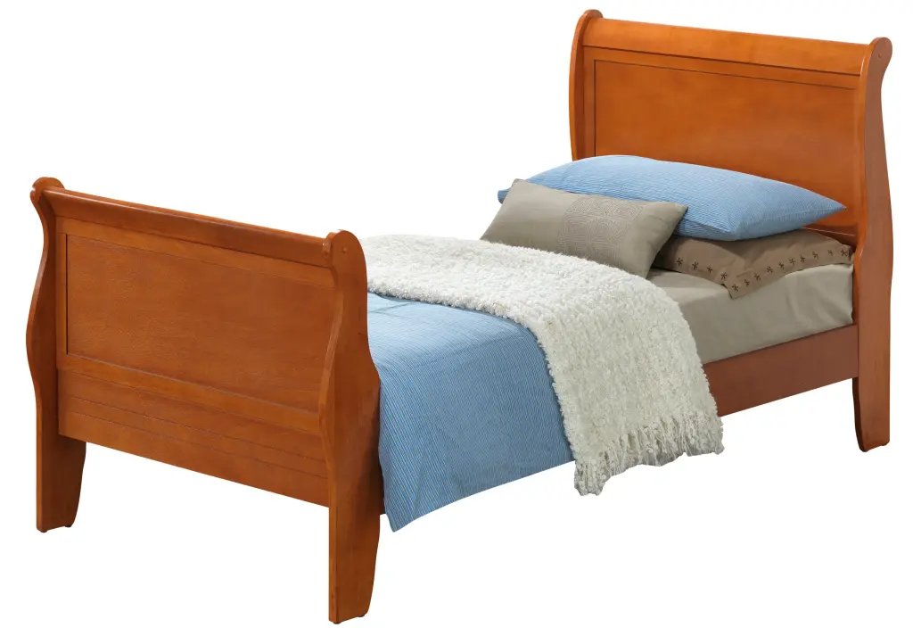 Louis Phillipe G3160A Twin Bed Oak Particle Board Classic Bedroom Furniture glory furniture