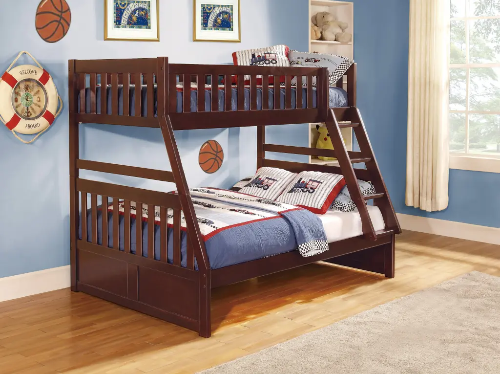 Transitional Dark Cherry Finish Youth Bedroom Home Decor 1Pc Twin Full Bed kanepe