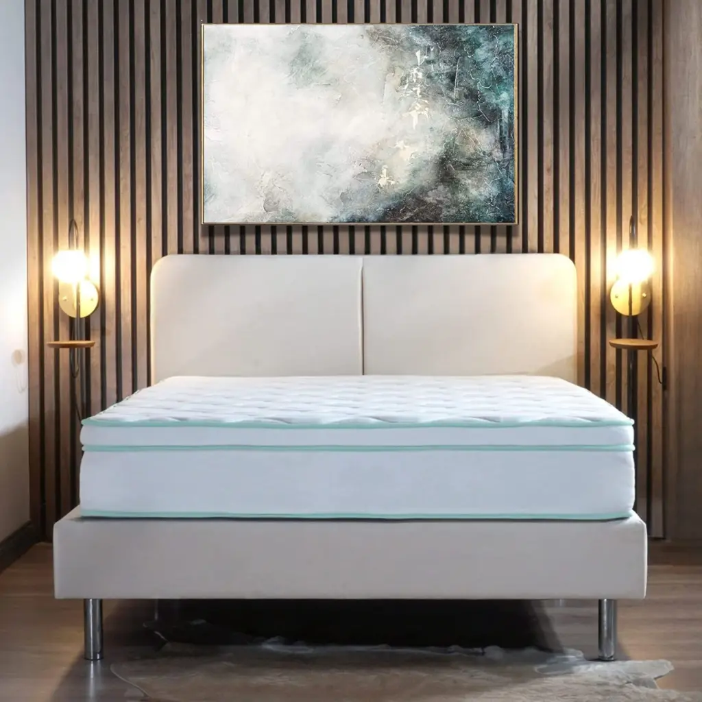 Twin Size 10 Inch Cool Gel Memory Foam Innerspring Hybrid Mattress White brn sleep products