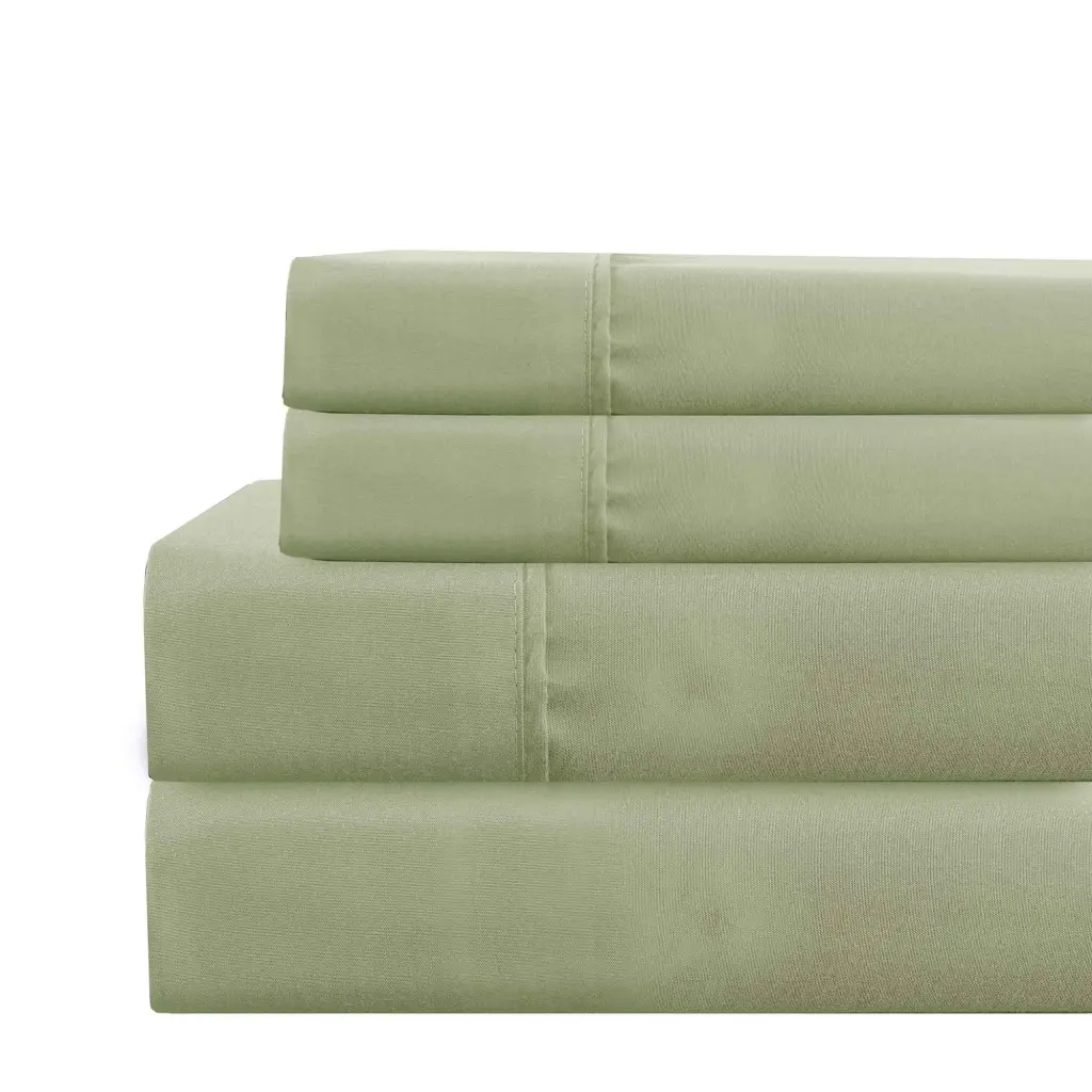 Lanester 3-Piece Twin Size Polyester Sheet Set Olive Green Urban Port royal hampton