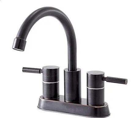 Bathroom Faucet Oil Rubbed Metal Alloy 2 Handle Bathroom Sink Faucet 360 Degree Swivel sihua sanitary ware