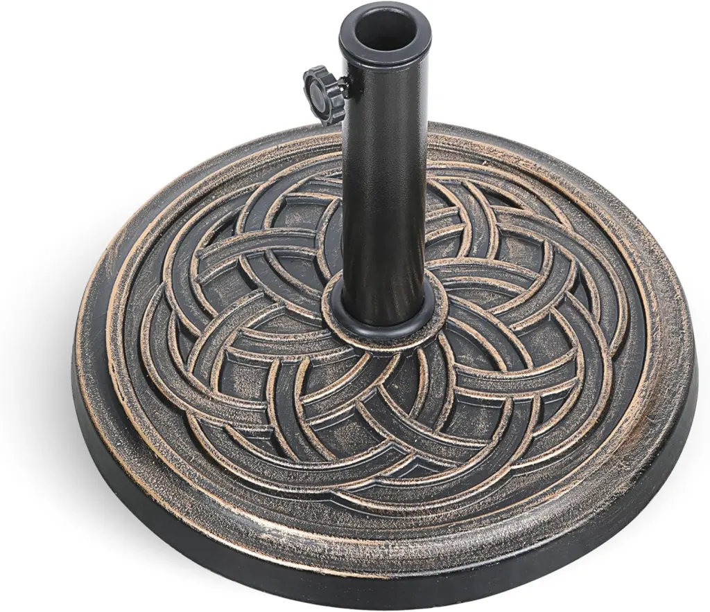 24.2 Lbs Heavy Duty Umbrella Base 17.72 Round Patio Umbrella Stand w1134dhs