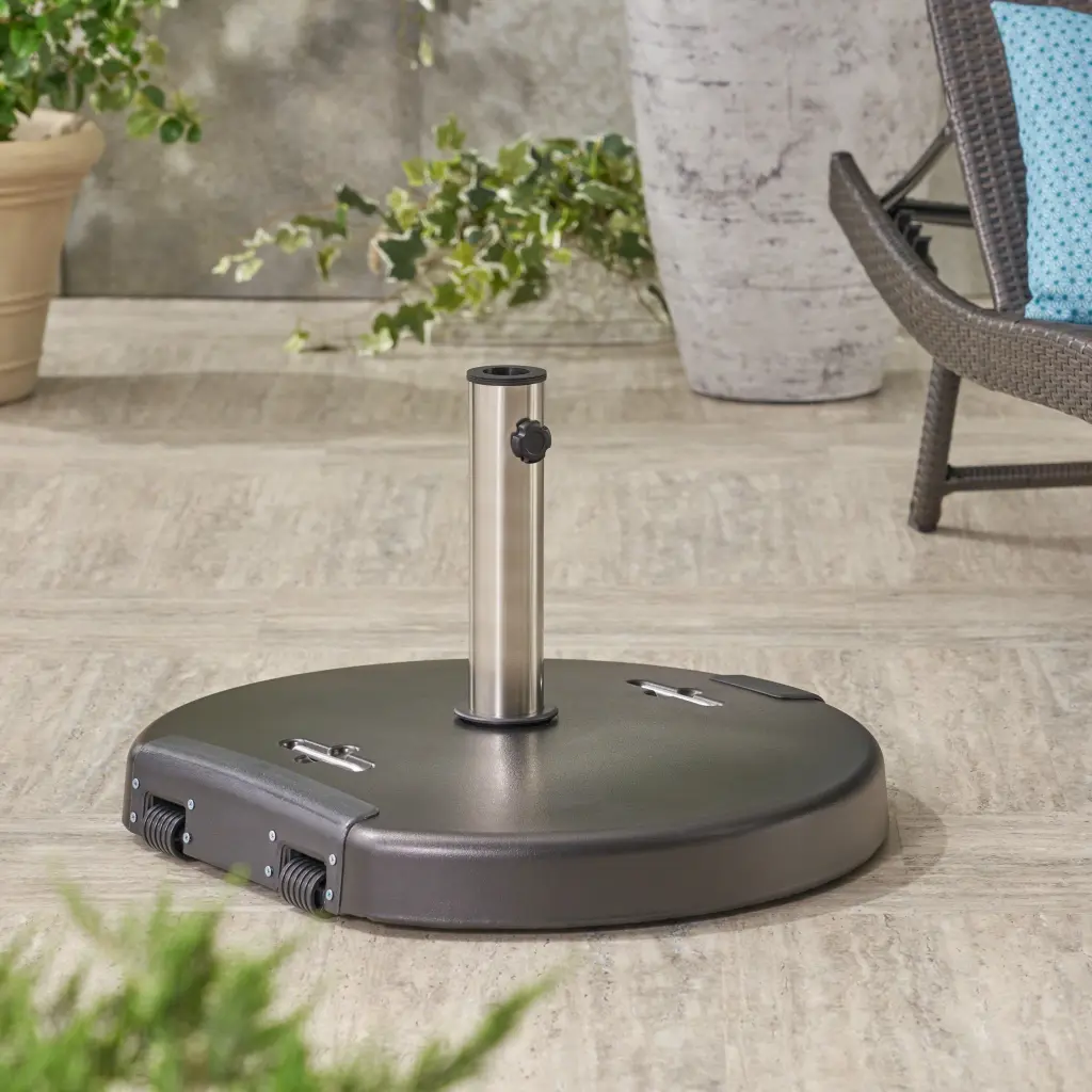 Mota Umbrella Base Round 132 Lbs Black Concrete nh-kisa