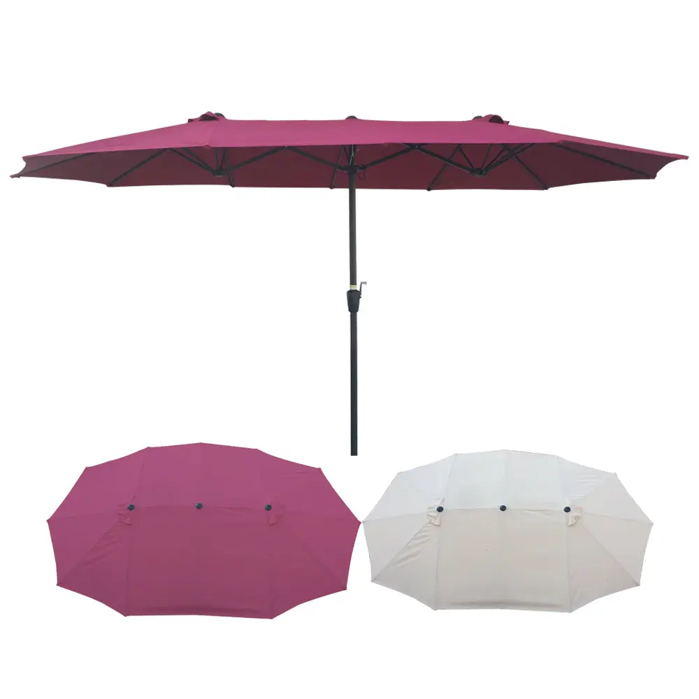 15ft x 9ft Double Sided Patio Umbrella Outdoor Market Table and Garden Shade w-s industry