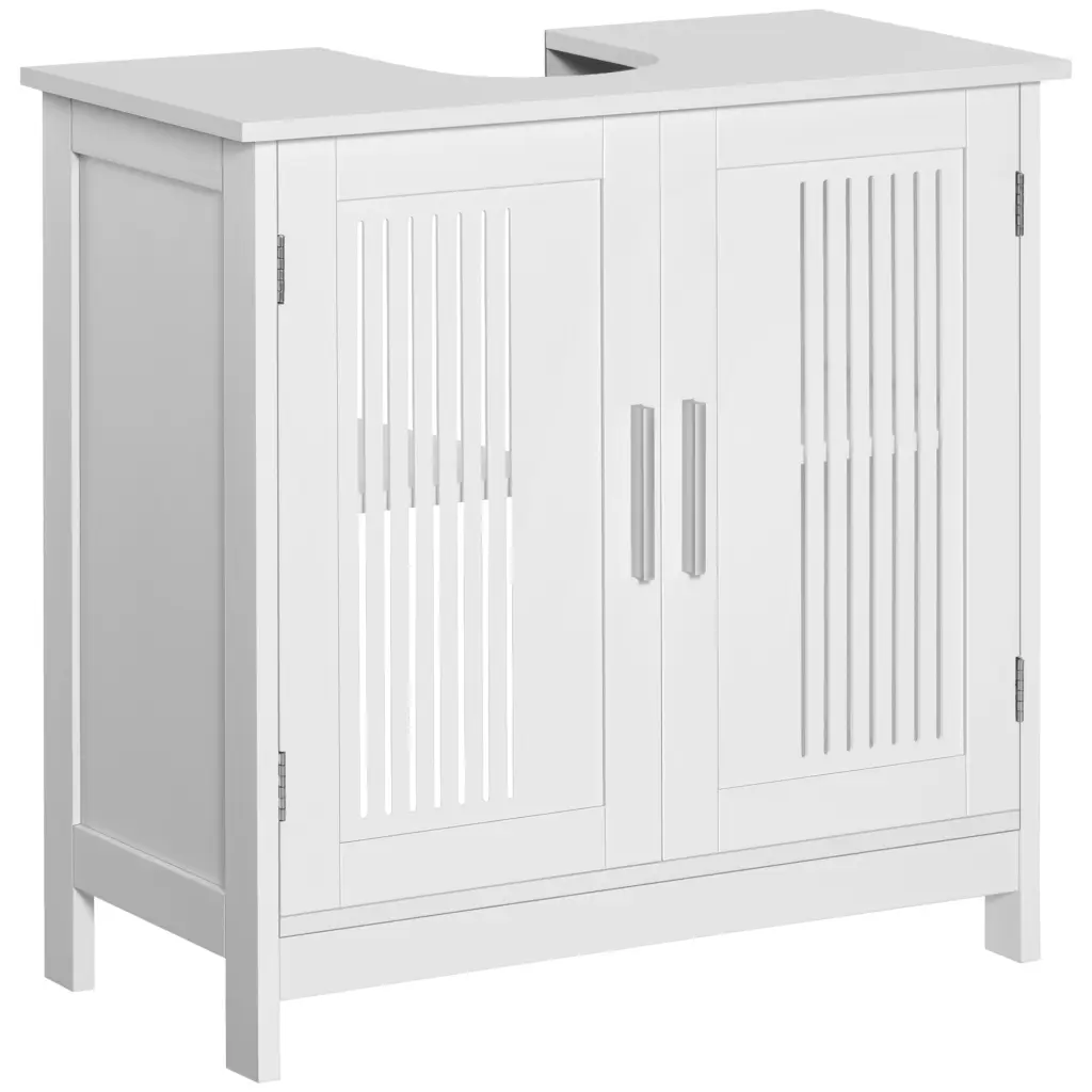 Kleankin Modern Under Sink Cabinet 2 Doors Pedestal Bathroom Storage aosom business
