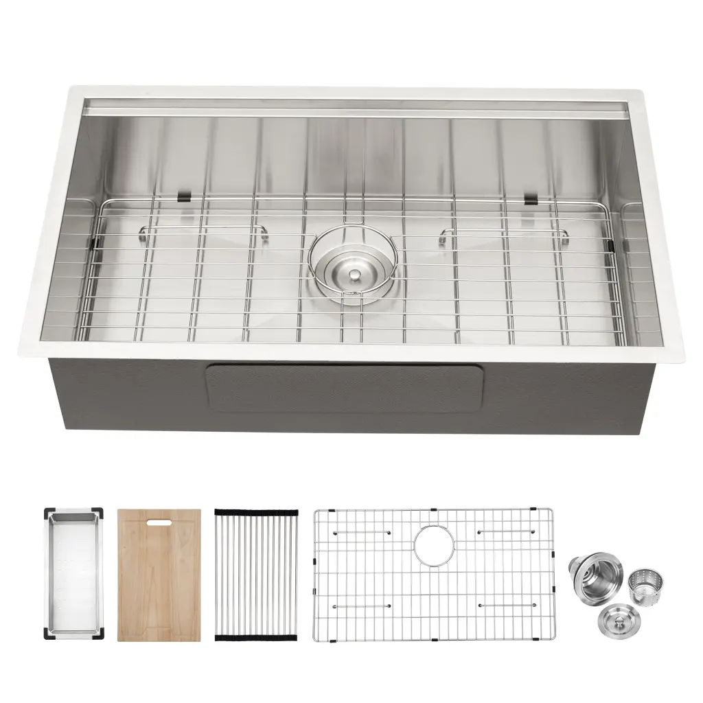 33 Inch Undermount Kitchen Sink 33x19x9 Inch Single Bowl lordear