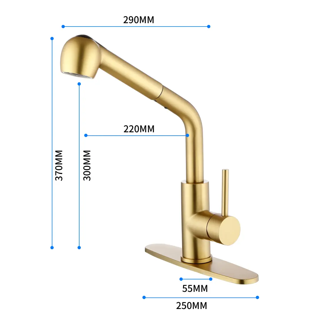 Single Handle Pull Out Laundry Faucet Dual Spray Utility Sink Faucet rnb