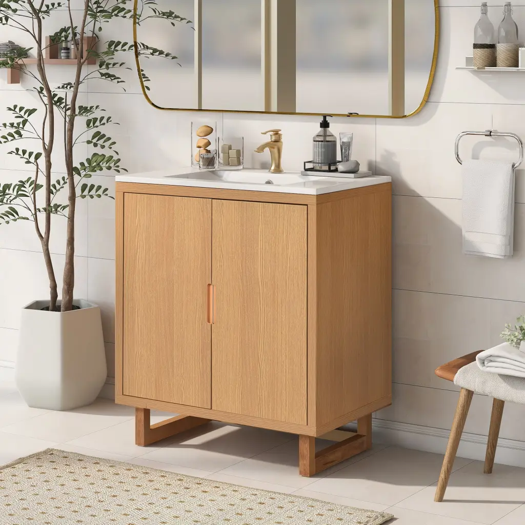 30 Inch Bathroom Vanity Set Sink Storage Cabinet Modern Bathroom Furniture rnb