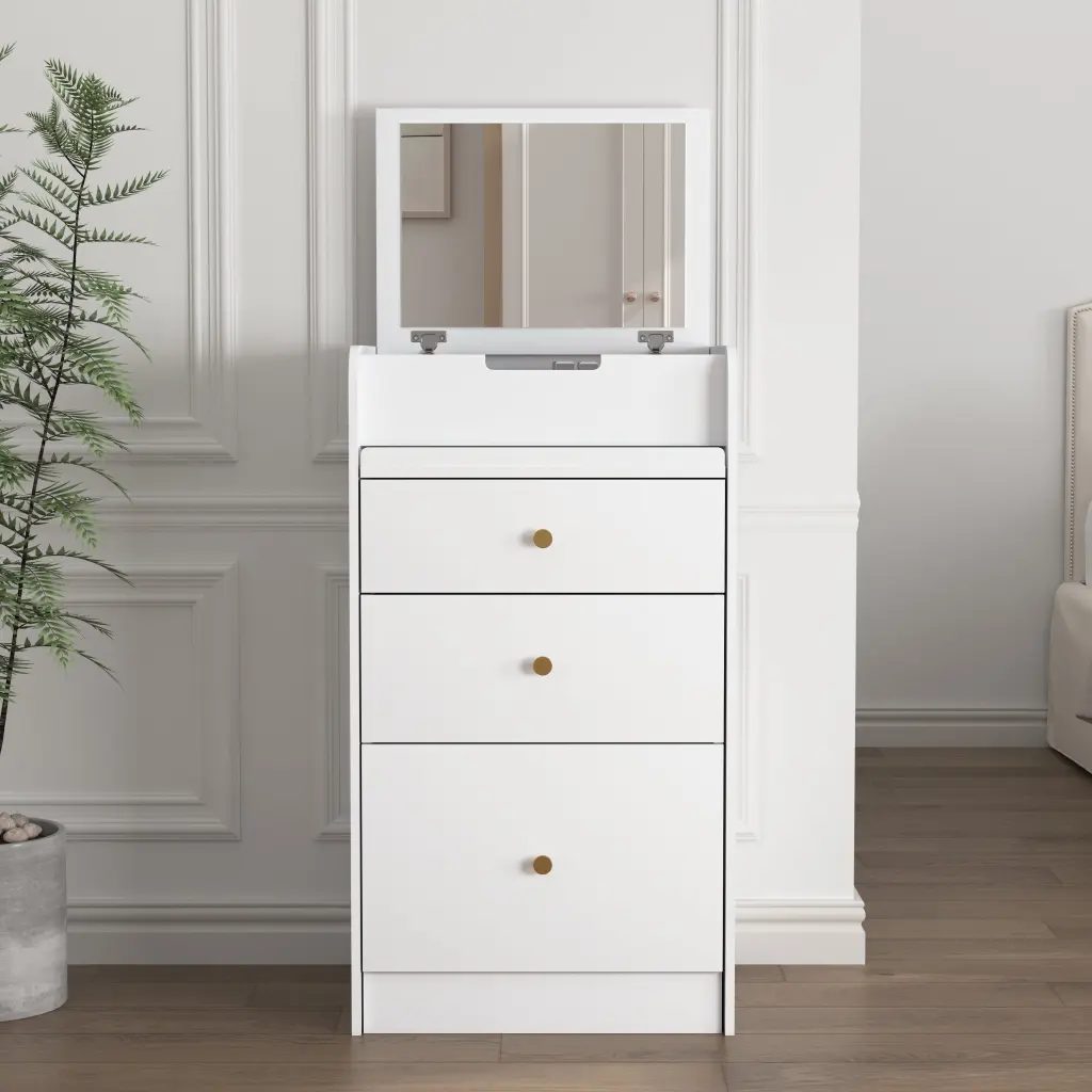 Small Vanity Desk Mirror White Makeup Vanity Set Makeup Table newmark