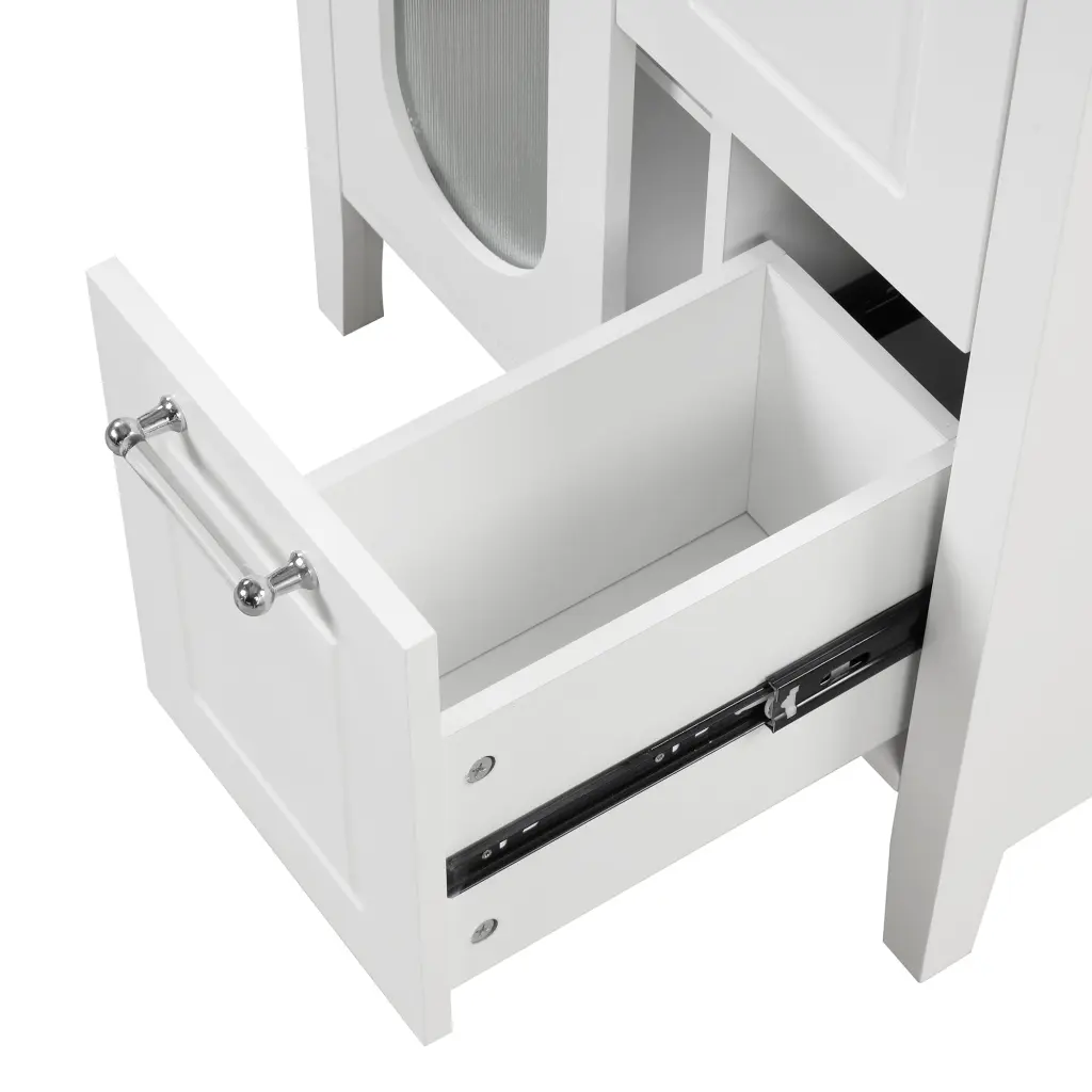 24 Inch Bathroom Vanity Sink Cabinet Two Drawers Modern Bathroom Storage rnb