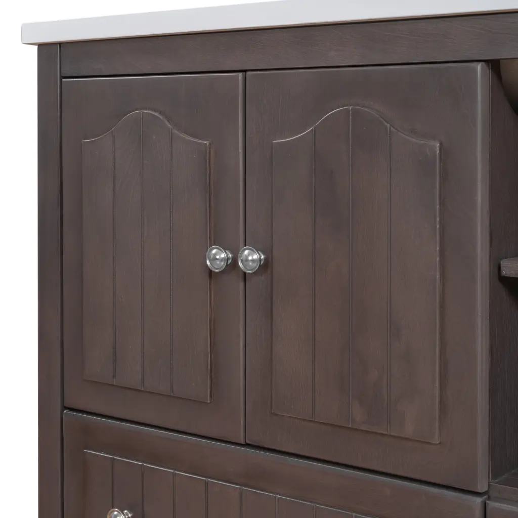 Video 36 Inch Bathroom Vanity Porcelain Basin Storage Cabinet Modern Sink rnb