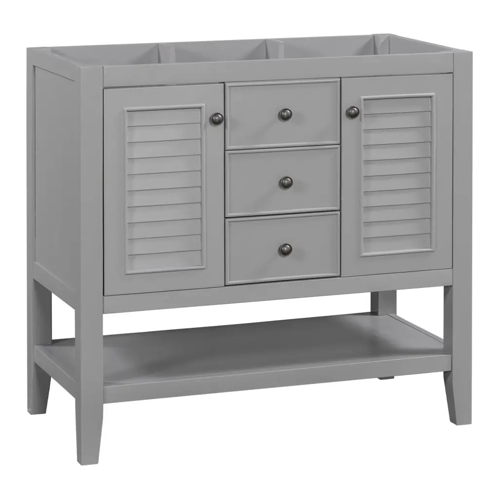 36-Inch Bathroom Vanity Base Only Two Cabinets No Sink rnb