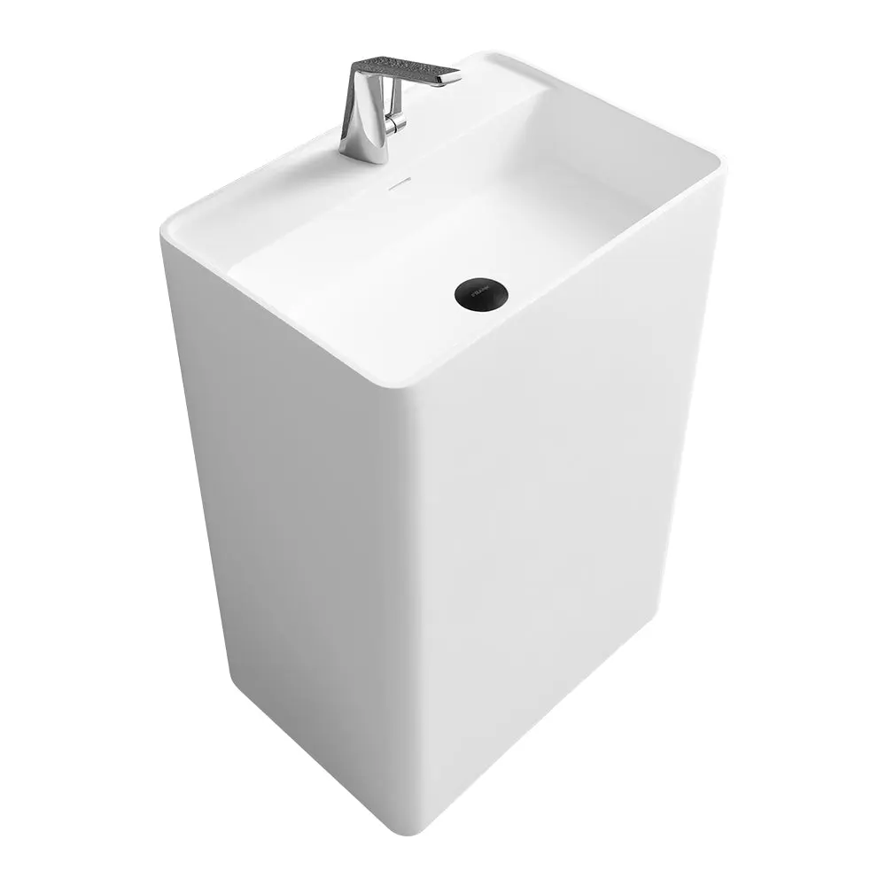 23.6 Inch Solid Surface Basin White Solid Surface vovica