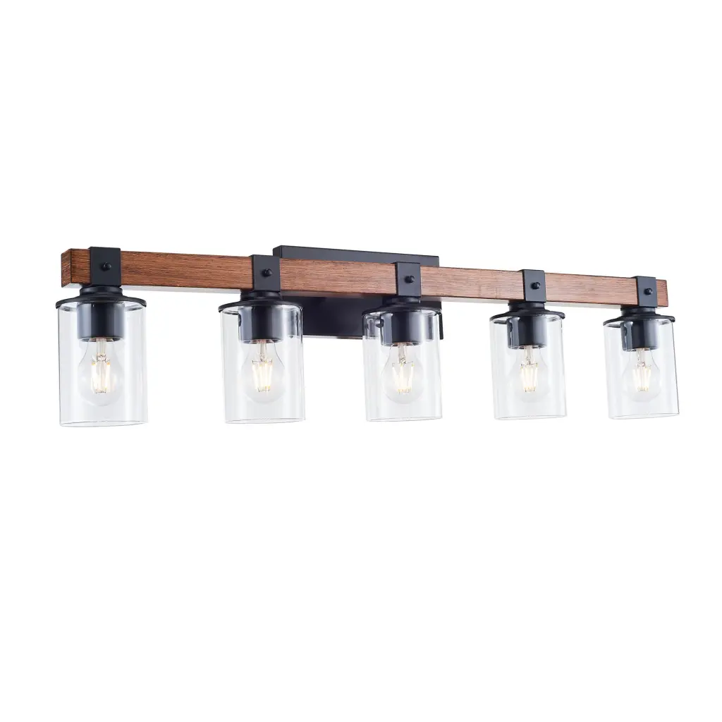 5 Light E26 Bulb Bathroom Vanity Light Fixture Rustic Style jfi