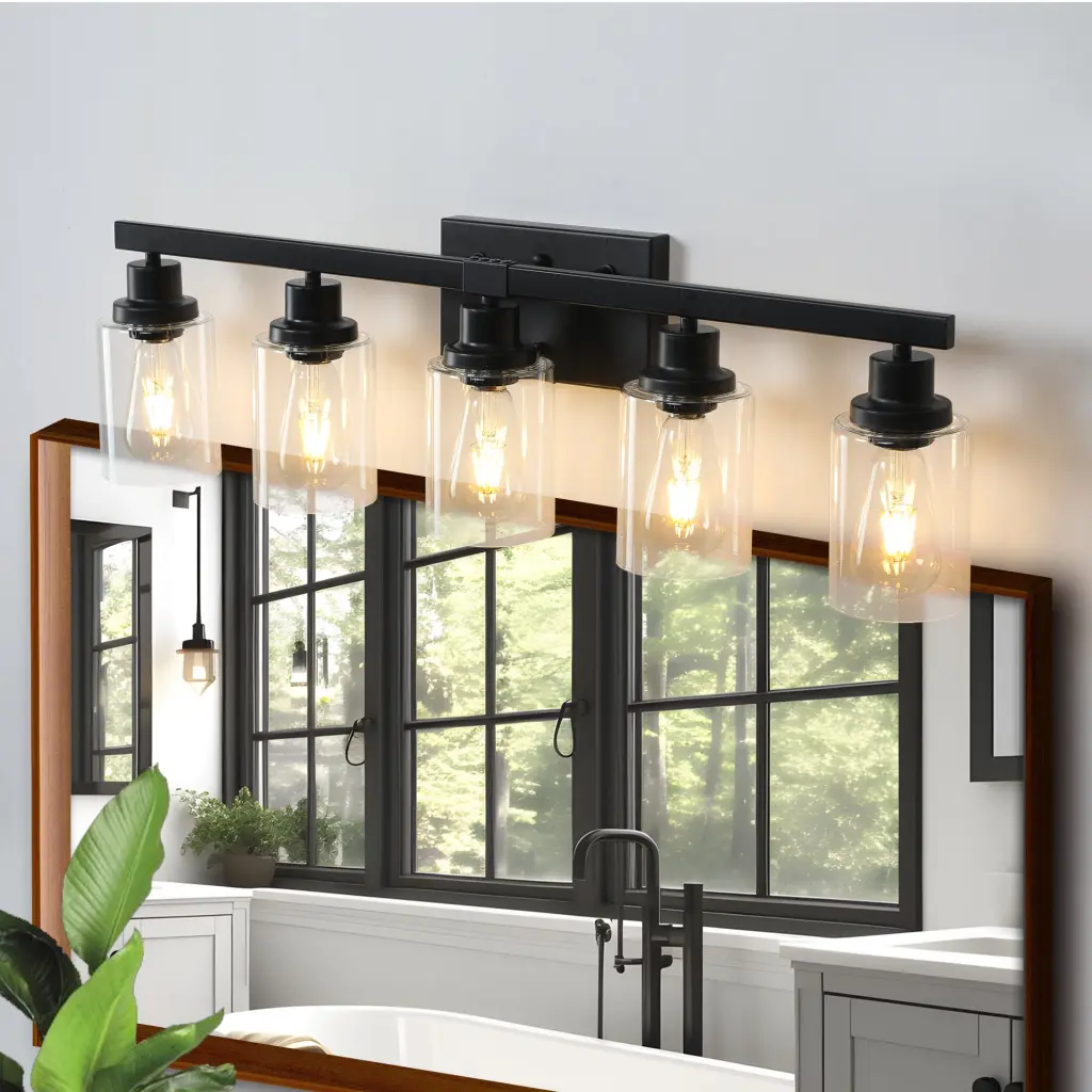 Farmhouse Vanity Lights Fixture 5 Lights Same As W1340P197622 L001010 B5 lighting commune