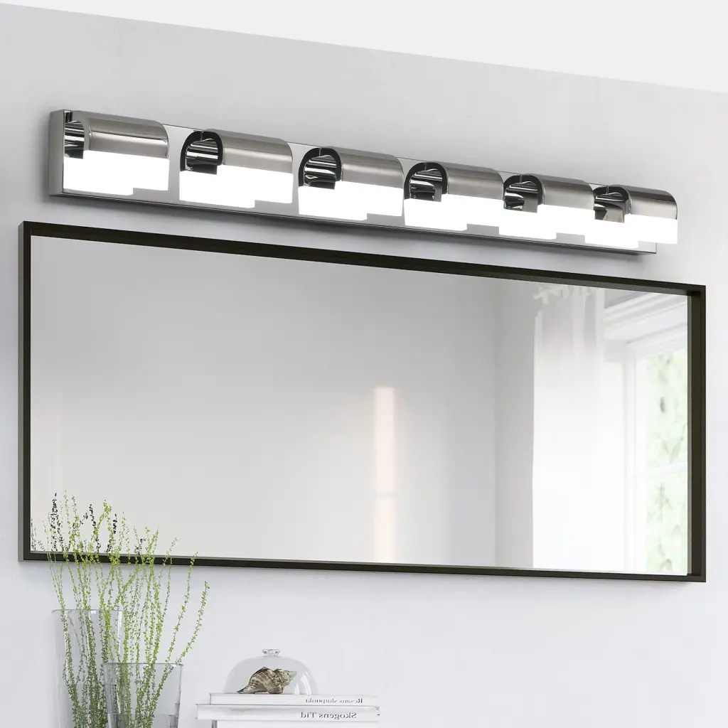 Modern Bathroom Vanity Lighting 6 Light LED Vanity Lights Over Mirror lighting commune
