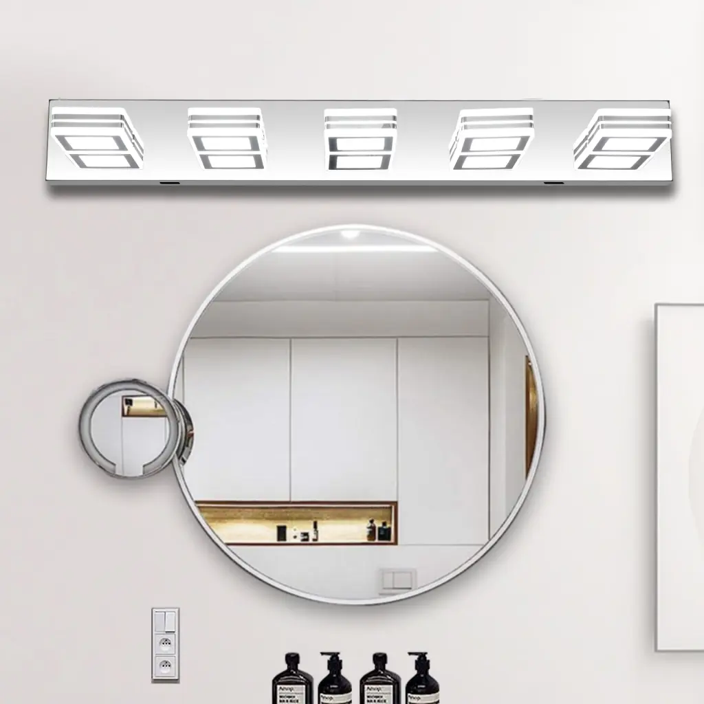 W1340103888 L2006 LED Modern Chrome Cosmetics Light 5 Lights Across lighting commune