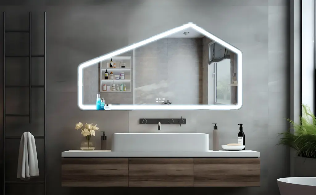 52x28 Inch LED Bathroom Vanity Mirror - Wall Mounted Adjustable White Mirror beautme