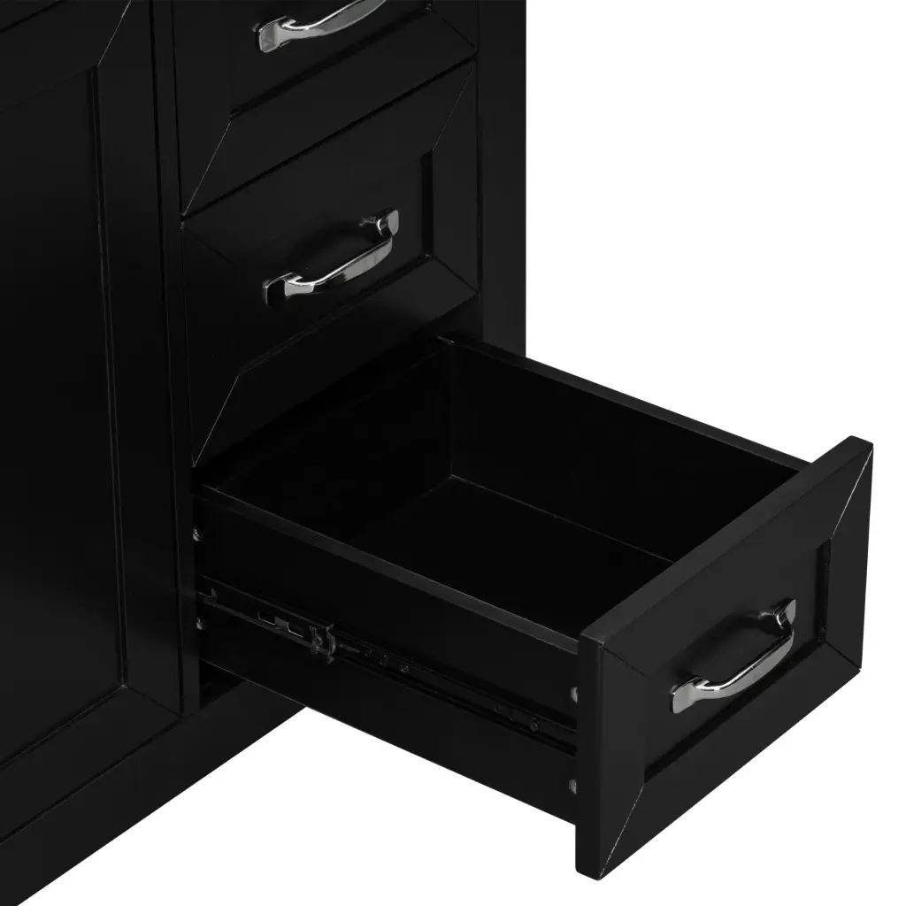 36 Inch Bathroom Vanity Sink Bundle Black Bathroom Cabinet Drawers by
