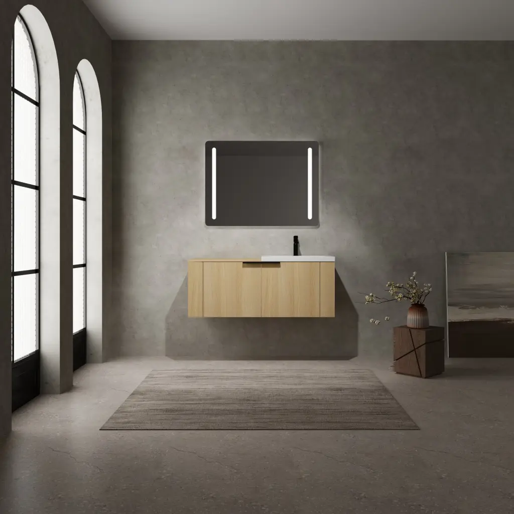 48 Inch Modern Bathroom Vanity Sink Bundle Cabinet Big Space levistar