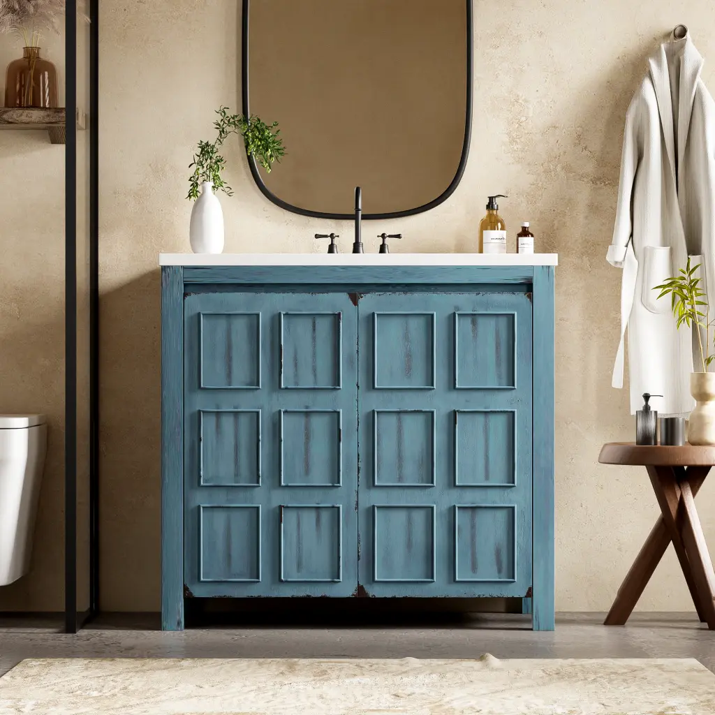 36 Inch Bathroom Vanity Arranger Sink Combo Cabinet Set Modern Design rnb