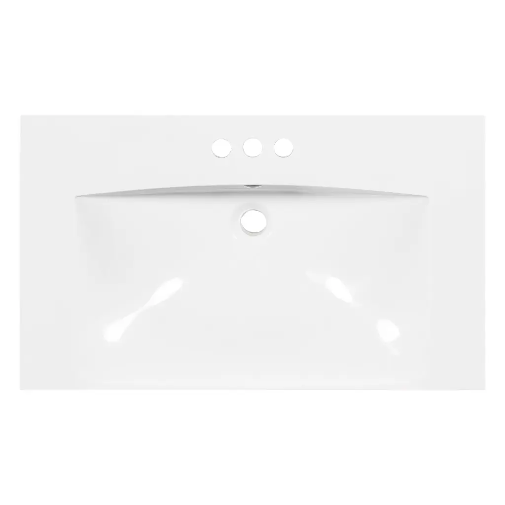 Sink Only 30 Inch Bathroom Vanity White Resin rnb