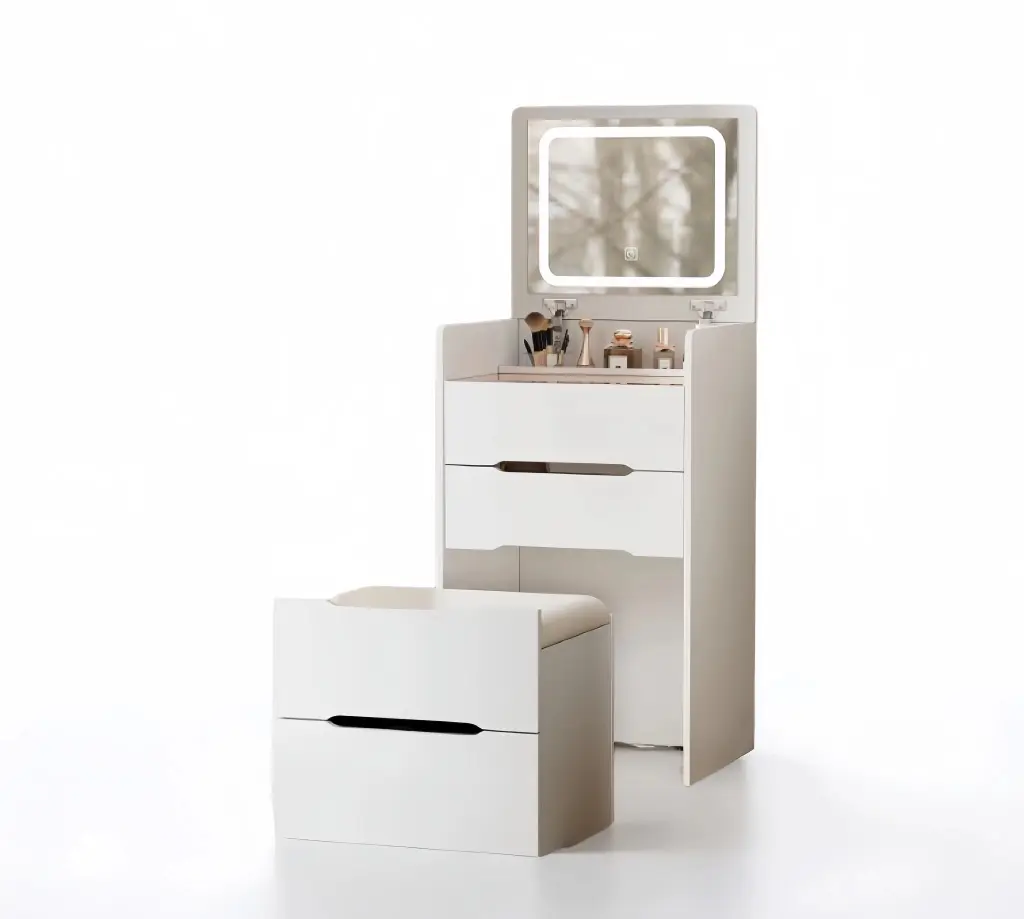 48Cm 3 1 Vanity Desk Flip Top Mirror Small Make Up Vanity Set eheng