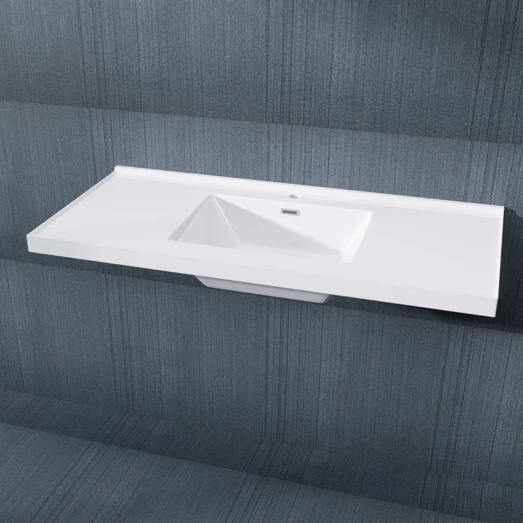 48 Inch Glossy White Vanity Top Bathroom Sink 48 Inch Cabinets w995 bestgo