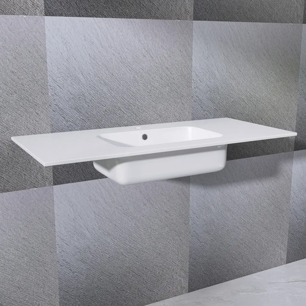 48 Inch Solid Surface Vanity Top Sink Drop Countertop Bathroom w995 bestgo