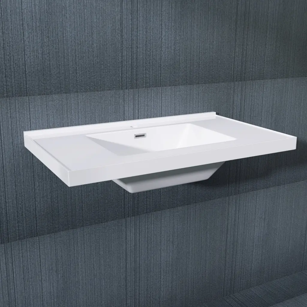 36 Inch Vanity Top Bathroom Sink Fit To 36 Inch Cabinets Glossy White w995 bestgo
