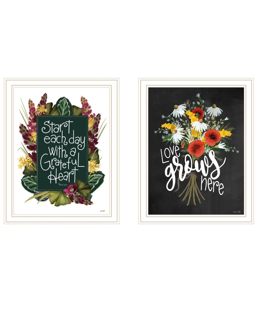 Grateful Hearts 2 Piece Vignette House Fenway Ready To Hang trendy decor 4u