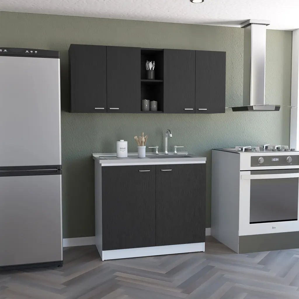 2 Piece Kitchen Set Olimpo 150 Wall Cabinet Salento Functionality Sink Storage depot e-shop
