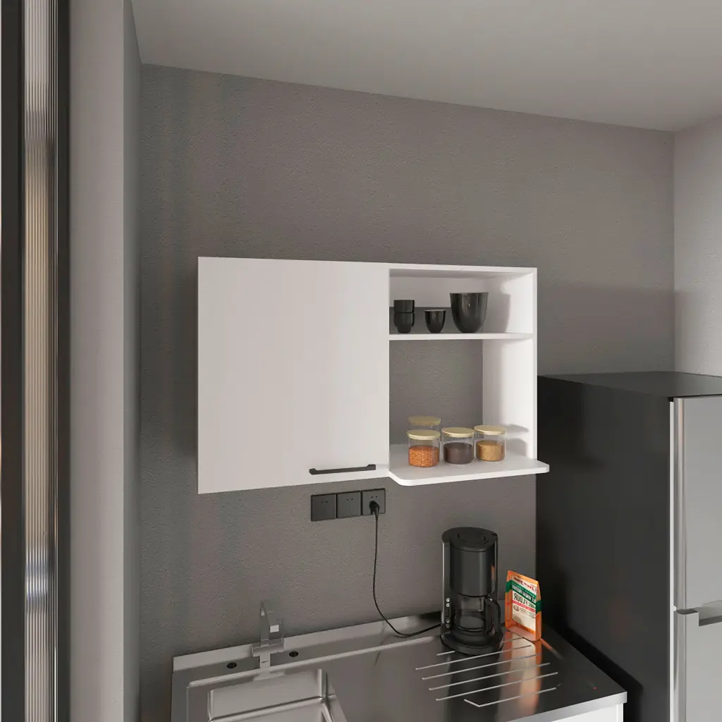 White 2 Wall Cabinet White Wood Kitchen Storage Cabinet furniture max