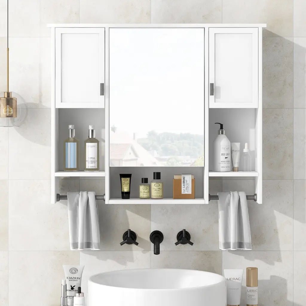 35 X 28 Inch Modern Wall Mounted Bathroom Storage Cabinet mrs