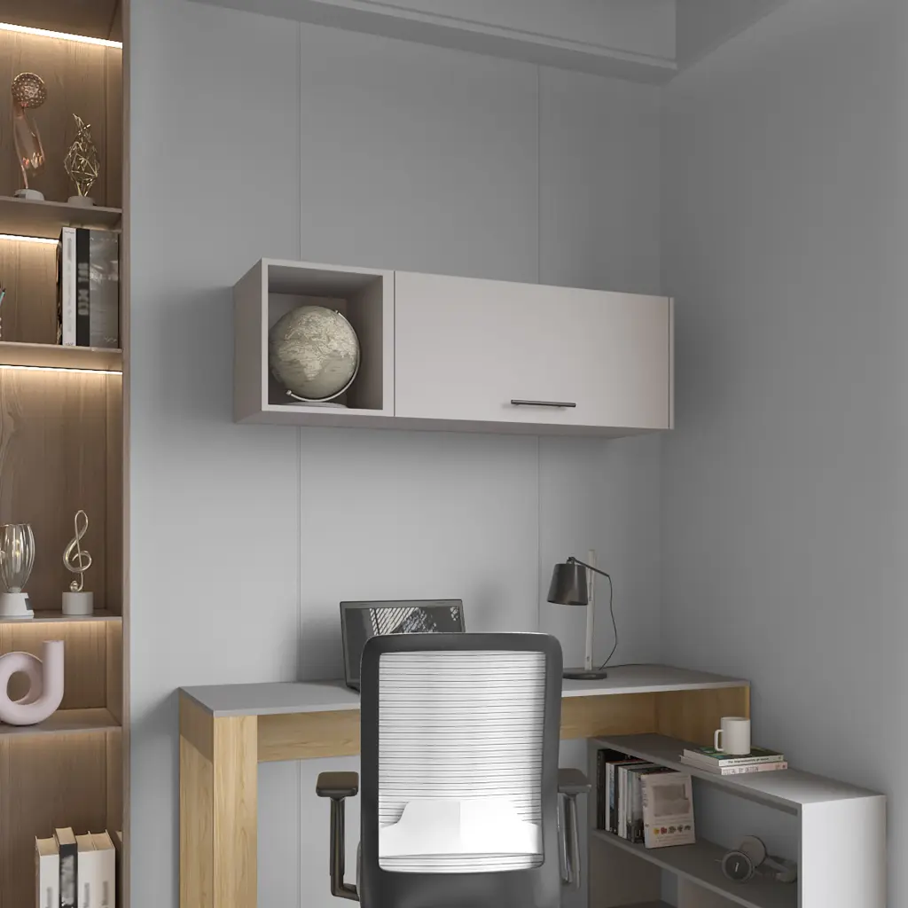 Aster 47 Inch Wall Cabinet Lift Up Door and Open Shelf tuhome