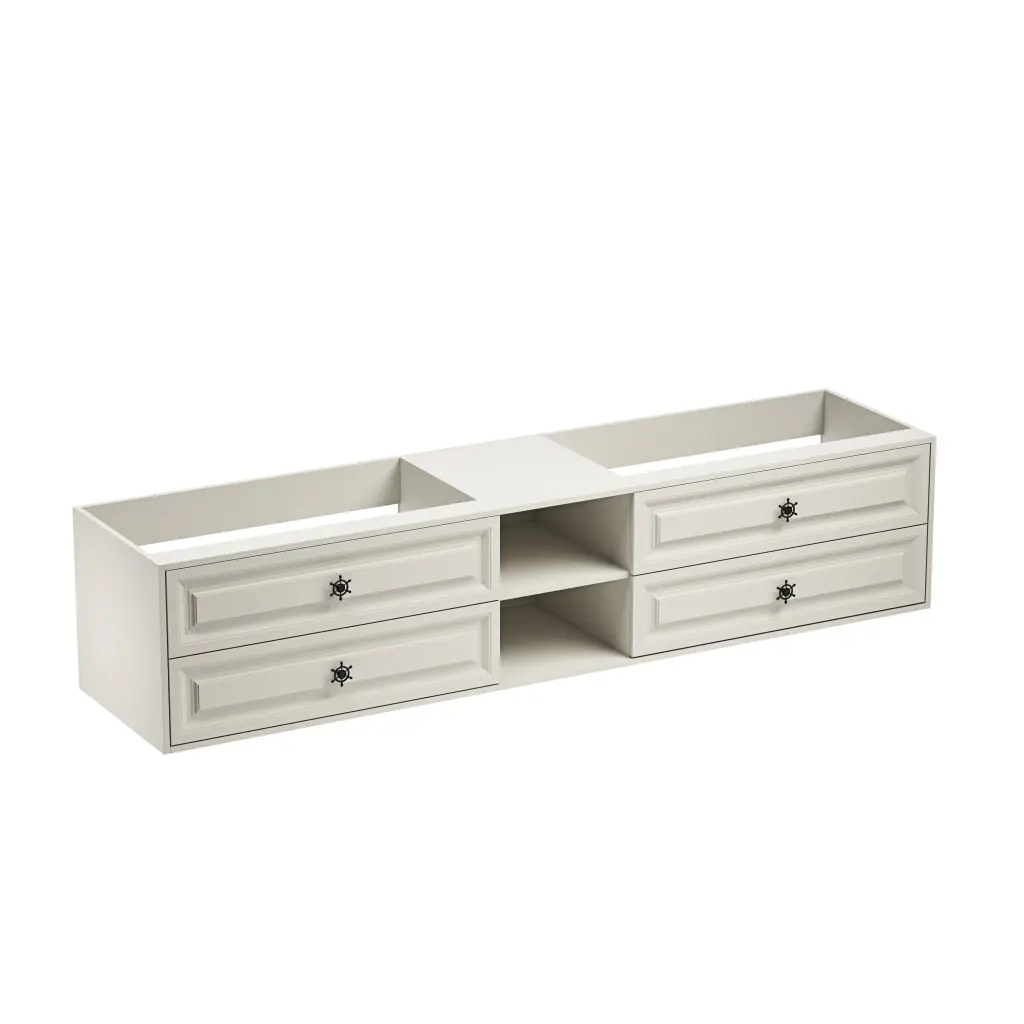 96x23x21 Inch Wall Hung Double Sink Bath Vanity Cabinet Bathroom rnb