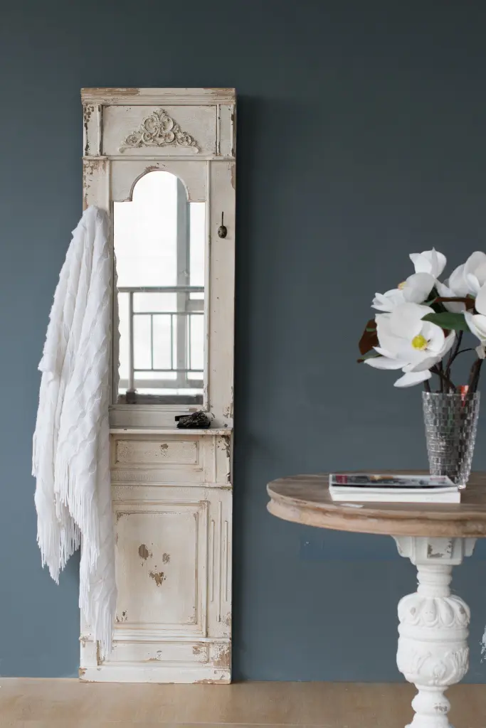 20X76 Inch Classic Vintage Antique White Wall Mirror French Country w2078